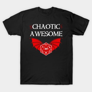 Chaotic Awesome Dragon Dice Tabletop RPG DM Gift T-Shirt